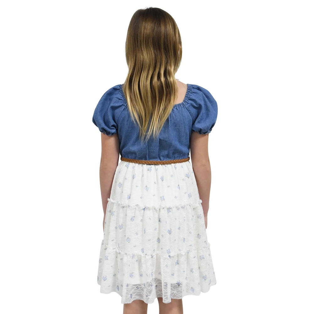 Youth Girls' Size XS- 5/6 Denim and Dress with Belt - Picture 5 of 8